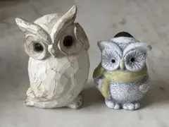ふくろう 置物 2つセット
