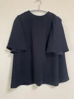 BORDERS at BALCONY フレアスリーブ　ブラウス　38 ネイビー