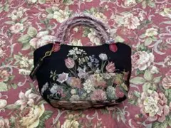 シンクビー 花柄刺繍トートバッグ