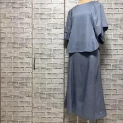 Mila owen ミラオーウェン セットアップ トップス×スカート ブルー
