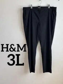 H&M エイチアンドエム 【3Lサイズ】ブラック スラックス パンツ