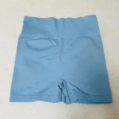 ショート　レギンス　スパッツ　青　水色