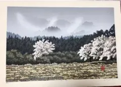 【値下げ】宮本秋風 木版画 「湿原の春」段ボール箱付き 宮本秋風 木版画 「湿原の春」段ボール箱付き