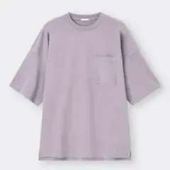 GU ジーユー　ルーズフィットT（5分袖）Sサイズ パープル