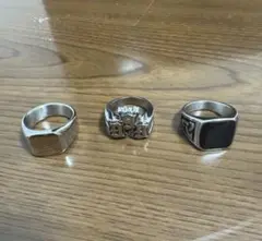 ストリート　リング3点セット