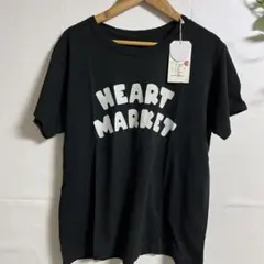 HEART MARKET プリントTシャツ ブラック フリーサイズ
