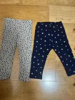 H&M ヒョウ柄とUNIQLO 星柄レギンス 80