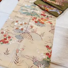 hullskylla 梅垣織物　袋帯　春秋花丸文　振袖帯 梅垣織物 袋帯 春秋花丸文 振袖帯 - 着物・浴衣本物