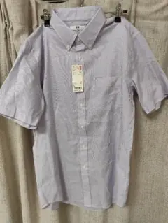 ユニクロ ドライイージーケアドビーシャツ パープル 新品タグ付き L