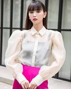 鈴木えみさんコラボ ベージュブラウス