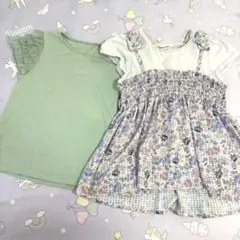【140】エニィファム　Tシャツ　チュニック　トップス　２枚セット
