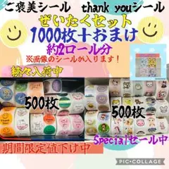 即購入ok かわいいシール　セレクト　1000枚＋おまけ