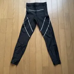 ブラック Mサイズ タイツ 反射ストライプ付き