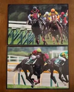 エイシンヒカリ 競走馬 レース写真 都大路S エプソムカップ 2枚セット