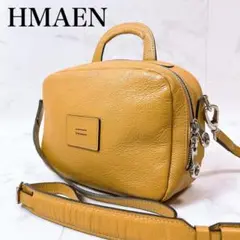 〇 HMAEN ショルダーバッグ レザー イエローブラウン