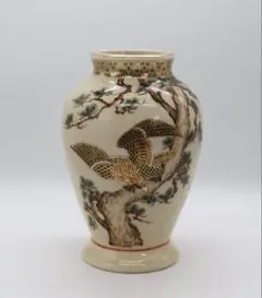 薩摩焼　苗代焼　玉陶山窯　花鳥/松竹梅/鶴　荒木幹二郎作　花瓶 Amazon.co.jp: 薩摩焼 荒木幹二郎 苗代川焼 荒木陶窯 急須 夫婦