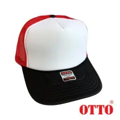OTTO トラッカーキャップ ホワイト/ブラック/レッド