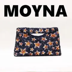 B7572■MOYNA モイナ 星柄 総スパンコール ミニ ハンド バッグ