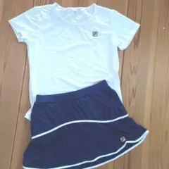 タグ無し未使用　FILA テニスウェア セットアップ　スコート　Tシャツ