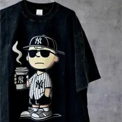 新品✨NY チャーリーブラウン スヌーピー Tシャツ カットソー メンズ 半袖