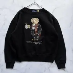 ✨ ポロラルフローレン　現行QR ポロベア　黒　トレーナーM