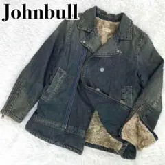 激レア『Johnbull』デニム ダブルライダース ボア ジャケット