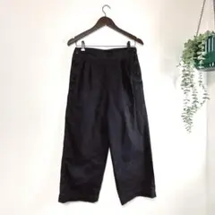 【K48】MHL. エムエイチエル レディース　ワイドパンツ　ブラック日本製