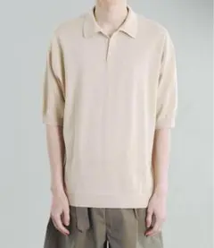 【マッキントッシュ フィロソフィー】リネンミックススキッパーニットポロシャツ