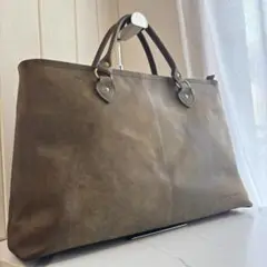 【美品】Ryu リュウ PC Bag トートバッグ カーキ 本革 高級 メンズ