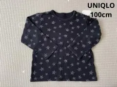 UNIQLO ユニクロ　ブラック　星柄 長袖カットソー