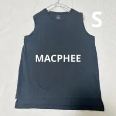 【MACPHEE 】マカフィーノースリーブ Tシャツ　ブラック　綿100% S