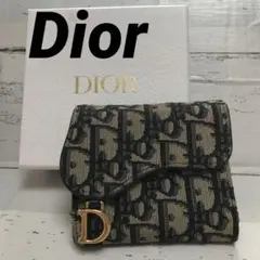 【一点限り】ディオール 折り財布 美品 オブリーク トロッター ジャカード
