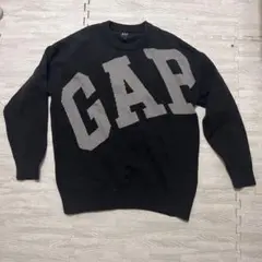 GAP クルーネックニット M ブラック/グレー　ユニセックス　M
