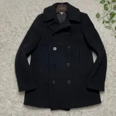 希少サイズ HYKE ハイク ピーコート Pコート ウール ダブル 3 L 黒