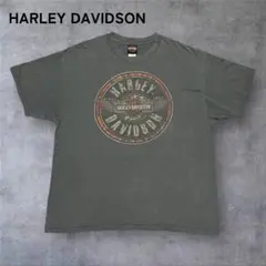 【1315】HARLEY DAVIDSONTシャツ半袖灰色グレーXL