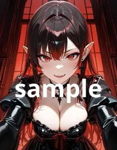 AI美女 アニメ イラスト A4 ポスター 吸血鬼彼女@257