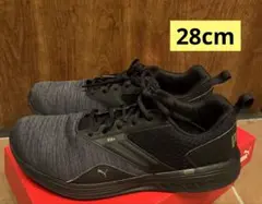 PUMA　Fit+　スニーカー　グレー×ブラック　ランニング　28cm