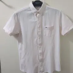 LACOSTE 半袖ボタンダウンシャツ ピンク US M