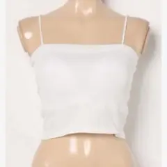 Lace Ladiesカップ付き リブ コンパクト キャミソール