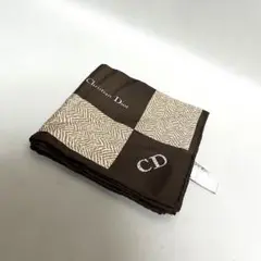 【送料無料】ディオール スカーフ CDロゴ ブラウン