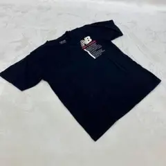new balance Tシャツ 黒 プリント クルーネック 半袖 カジュアル