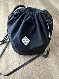 新品!POWER TO THE PEOPLE 巾着 ショルダー バッグ ブラック
