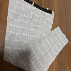 ZARA グレー チェック柄 スラックス XL