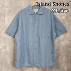 Island Shores 半袖シャツ XL ウッドボタン レーヨン メンズ古着