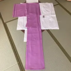 袷☆色無地☆花紫