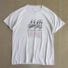 80s USA製 THE 50’s 楽譜プリント Tシャツ シングルステッチ