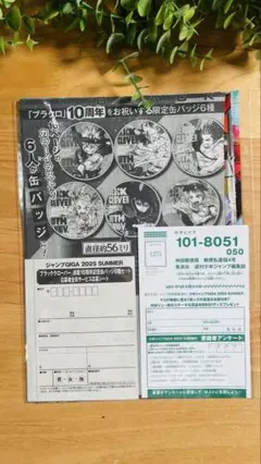 ジャンプ　GIGA 2025 SUMMER 愛読者アンケートハガキ+応募券