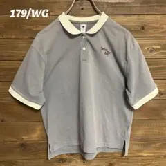 ♦︎【イチナナキュウダブルジー】179/WG 半袖ポロシャツ グレーF