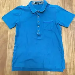 アバハウス　ポロシャツ　青　チェック　2