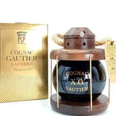 未開栓 古酒 GAUTIER ゴーティエ コニャックXO ランタンボトル 箱有り COGNAC GAUTIER/ｺﾆｬｯｸ ｺﾞｰﾃｨｴ】オールドボトル ランタン型